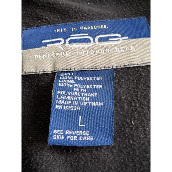 ROG Renegade Outdoor Gear Full Zip Jacket Mens Large Camo Windstopper Fleece - Picture 9 of 13